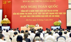 Tổng kết 5 năm thực hiện Chỉ thị 03-CT/TW của Bộ Chính trị khóa XI về tiếp tục đẩy mạnh việc học tập và làm theo tấm gương đạo đức Hồ Chí Minh.